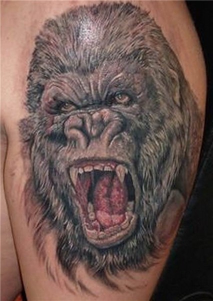 photo example of a gorilla tattoo 28.01.2019 № 190 - drawing