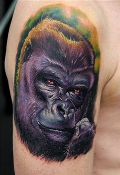 photo example of a gorilla tattoo 28.01.2019 № 193 - drawing