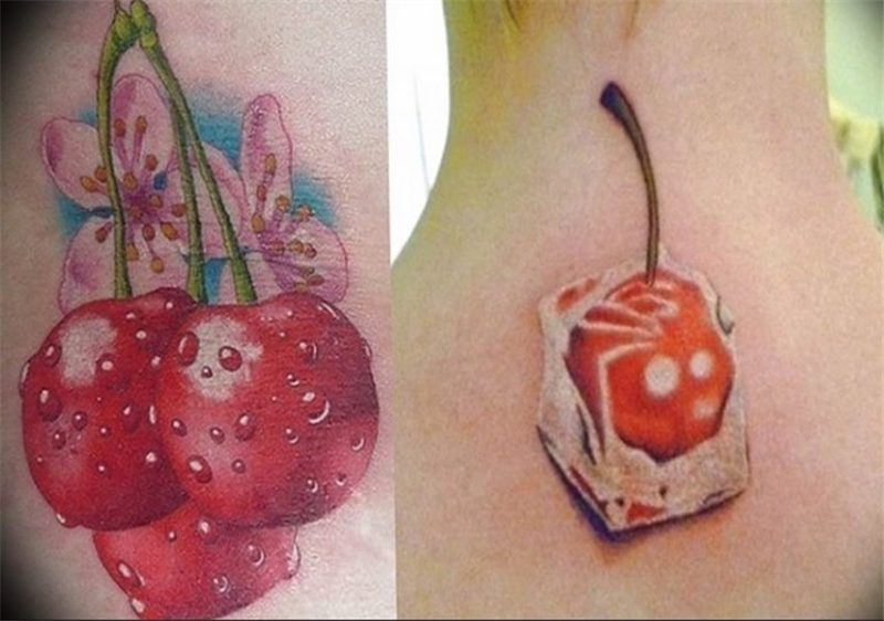 photo tattoo cherry 28.01.2019 № 198 - an example of drawing