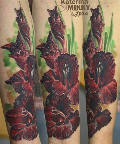 photo tattoo gladiolus 25.01.2019 № 067 - drawing a tattoo f