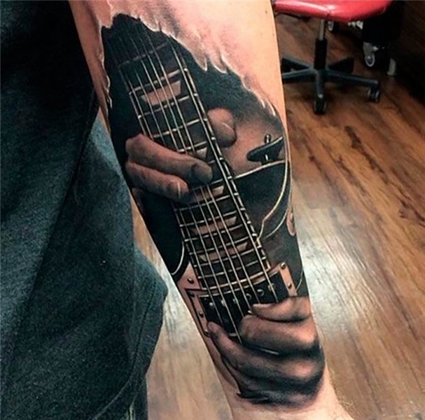 photo tattoo guitar 25.01.2019 № 184 - drawing tattoo with a