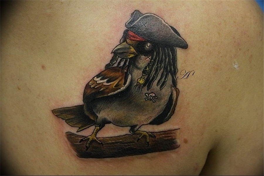 photo tattoo sparrow 19.02.2019 № 083 - sparrow tattoo idea