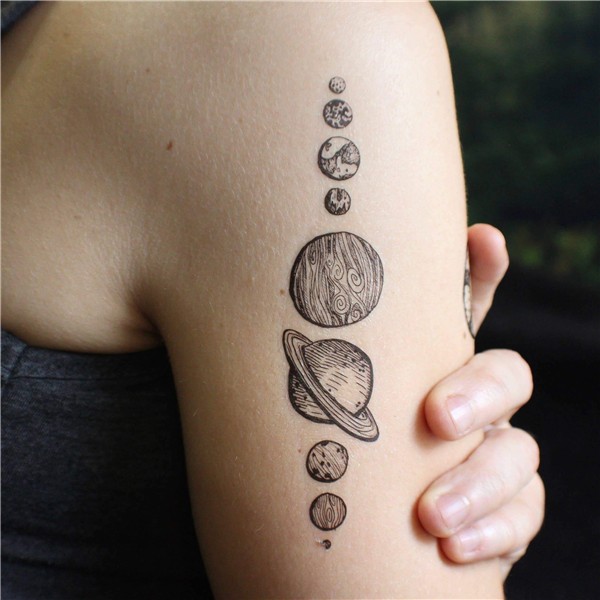 planets long tattoo Planet tattoos, Discreet tattoos, Simpli
