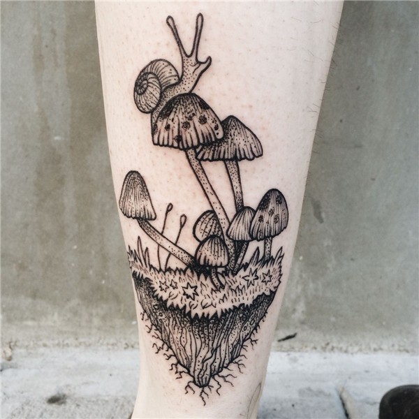 ponyreinhardt Mushroom tattoos, Snail tattoo, Tattoos