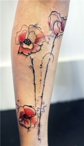 poppies Watercolor poppy tattoo, Poppies tattoo, Watercolor