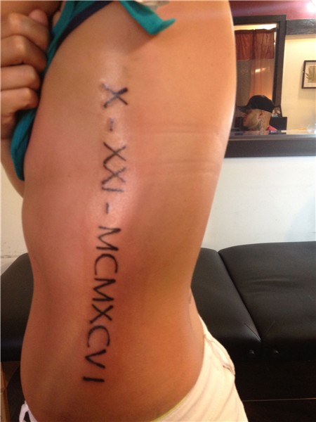roman numeral tattoo placement - Bing images