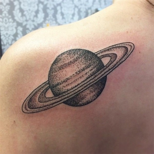 saturn tattoo Saturn tattoo, Planet tattoos, Cosmic tattoo