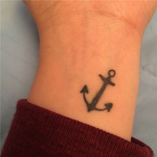 simple anchor tattoo on wrist. hebrews 6:19 - we have this h