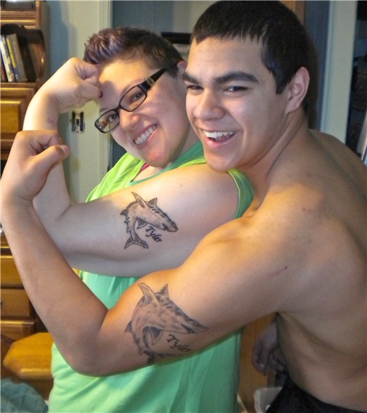 sister brother shark match tattoo - FMag.com