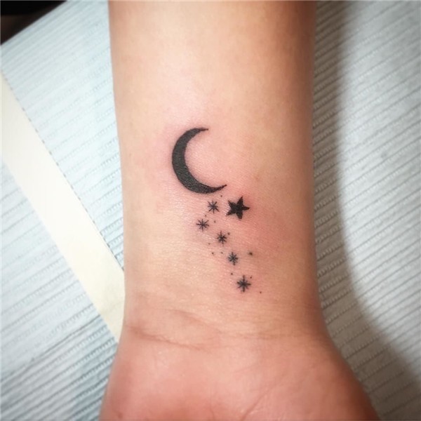 stars and moon, stars tattoo and tattoo idea - image #659354