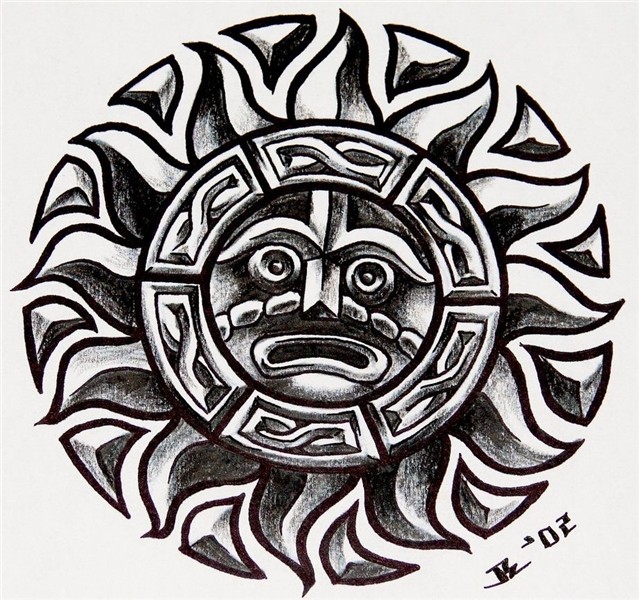 sun_by_roblfc1892 Aztec tattoo, Sun tattoo tribal, Sun tatto