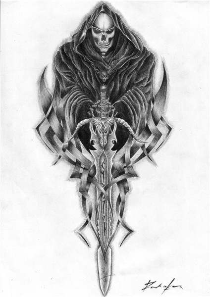 tattoo art Grim reaper tattoo, Reaper tattoo, Grim reaper dr