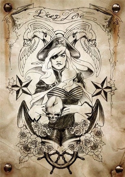 tattoo navy theme Arte de pirata, Tatuaje pirata, Piratas
