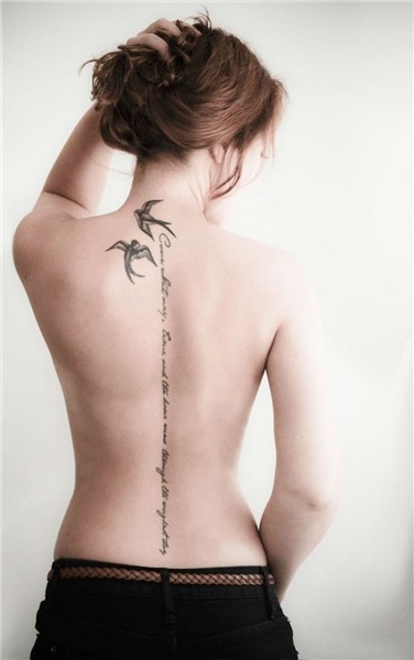 tatuaje de golondrina original Feminine back tattoos, Tattoo