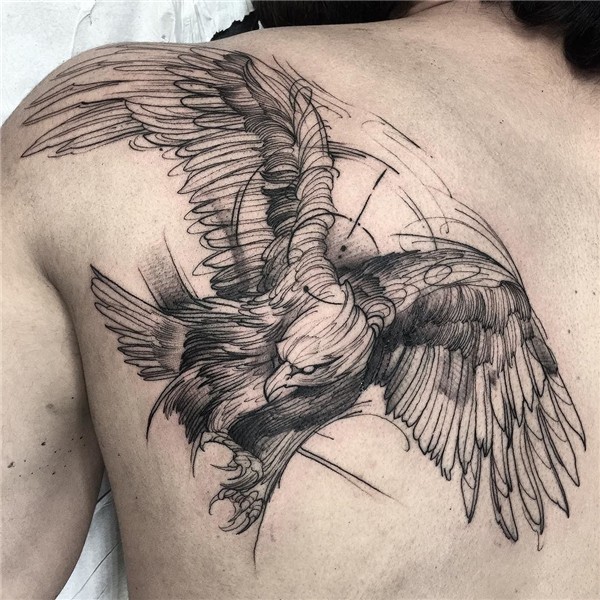 th-ink-inspiration Sketch style tattoos, Eagle tattoos, Eagl