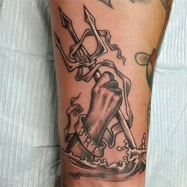 triton tattoo at DuckDuckGo Trident tattoo, Tattoos, Mermaid