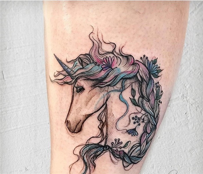 unicorn tattoo Unicorn tattoos, Feminine tattoos, Unicorn ta