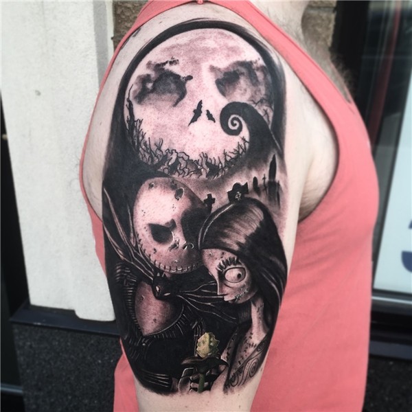 wvantattoos:nightmare-before-christmas-black-and-grey-movies