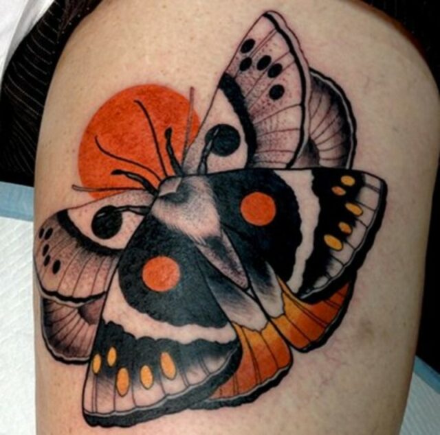 new moth tattoo